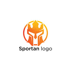 Spartan warriors Logo template. Vector design illustration