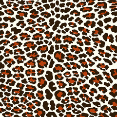 Animal skin print pattern seamless. Cheetah, leopard, jaguar, panther fur.
