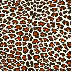 Animal skin print pattern seamless. Cheetah, leopard, jaguar, panther fur.