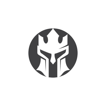 Spartan warriors Logo template. Vector design illustration