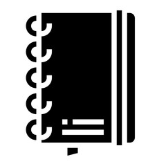 notebook glyph icon