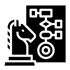 strategy glyph icon