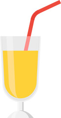 transparent glass cup and fruit orange juice
