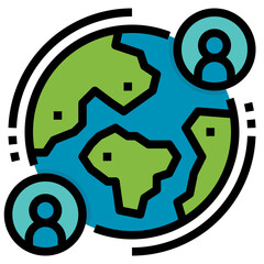 Global Filled Outline icon