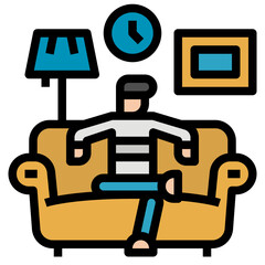 relax Filled Outline icon