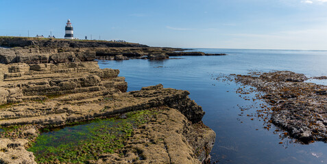 panorama landscape of Hook Head and the historic lighthouse County Wexford