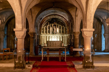 view of the crypt chapel inside the Canterbury Cathedral - obrazy, fototapety, plakaty