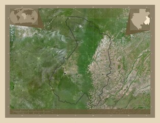 Haut-Ogooue, Gabon. High-res satellite. Major cities