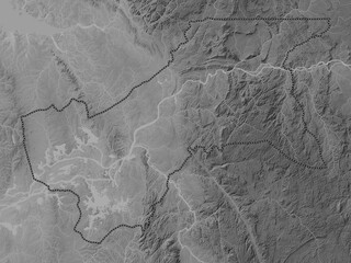 Moyen-Ogooue, Gabon. Grayscale. No legend