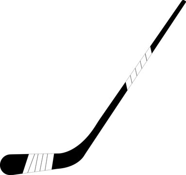 vector image (icon, silhouette) of sports equipment - hockey stick