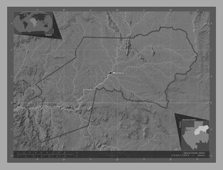 Ogooue-Ivindo, Gabon. Bilevel. Labelled points of cities