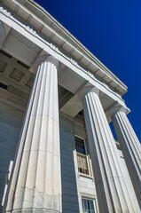 Vermont State Capitol in exterior view in Montpelier