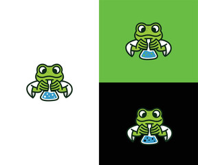 Fototapeta premium Frog lab logo design