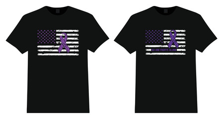 No One Fights Alone T Shirt Design