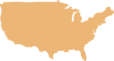 Fototapeta na wymiar doodle freehand drawing of united state of america map. 