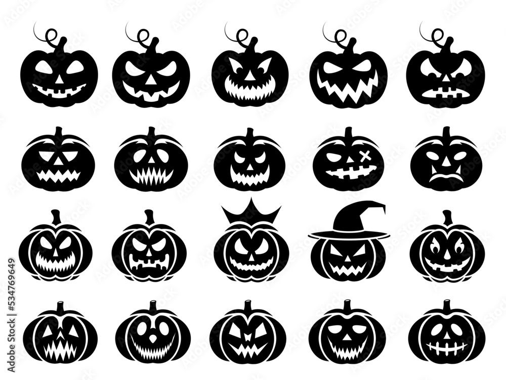 Wall mural halloween pumpkin svg, pumpkin face svg, halloween svg, scary pumpkin face svg, happy halloween svg