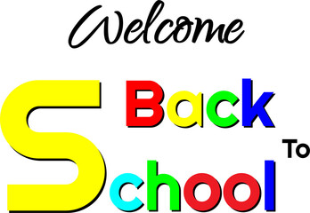 Multi-colored sentence Back To School 2