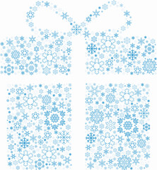gift badges, snowflakes new year,christmas, logo