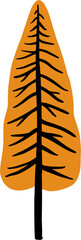 simplicity pine tree freehand drawing flat design.