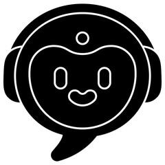 Obraz premium chat solid icon