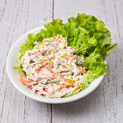 salad with chicken and vegetables