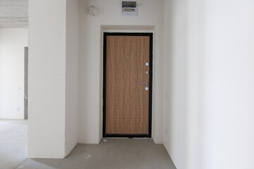 interior of the apartment without decoration in gray colors