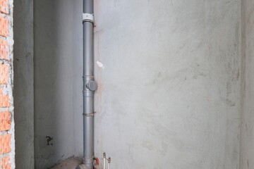 interior of the apartment without decoration in gray colors