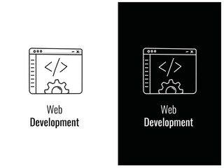 Web Development Icon Illustration
