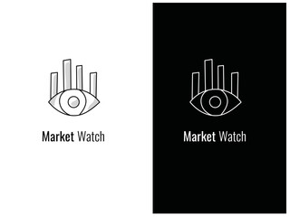 Analyse Market icon. Graph and eye icon.
