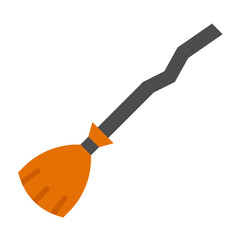 broomstick flat icon