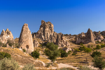 Fototapeta na wymiar The beauty of Turkish landscapes in Cappadocia