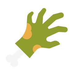 zombie hand flat icon
