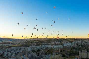 The beauty of Turkish landscapes in Cappadocia