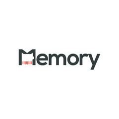memory logo design vector template,
