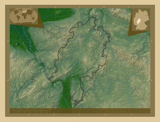 Hessen, Germany. Physical. Major cities