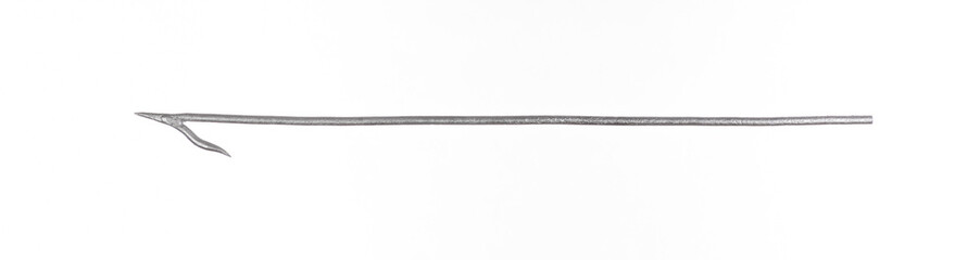 silver spear isolated on white background