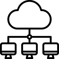 Cloud hosting icon