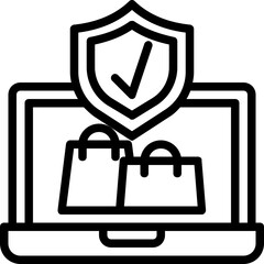 Shopping Online security Icon