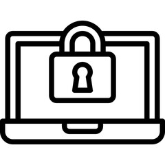 laptop and protection icon