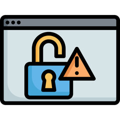 browser password unlocked icon