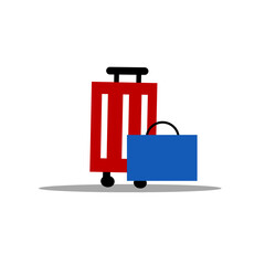 bag and suitcase vector illustration