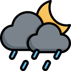 Cloud with moon icon