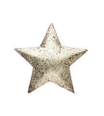 Christmas tree stars decorations isolated on white background.