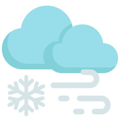 Cloud and wind icon