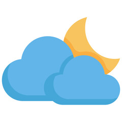 Cloud and moon icon