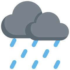 Cloud and rain icon