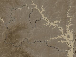 Bono East, Ghana. Sepia. No legend