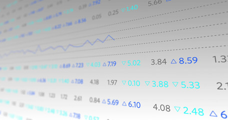 Composition of data processing over white background