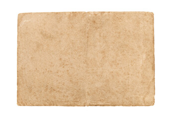 Old sheet of paper isolated on transparent background.