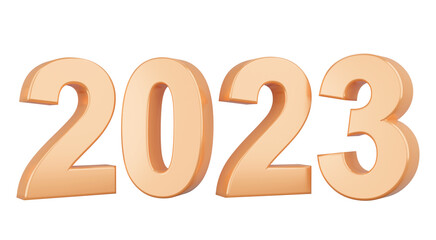 2023 concept, Happy New Year2023. Typography logo 2023 for celebration, 3D Colorful trendy text for branding, banner, cover, card, social media.